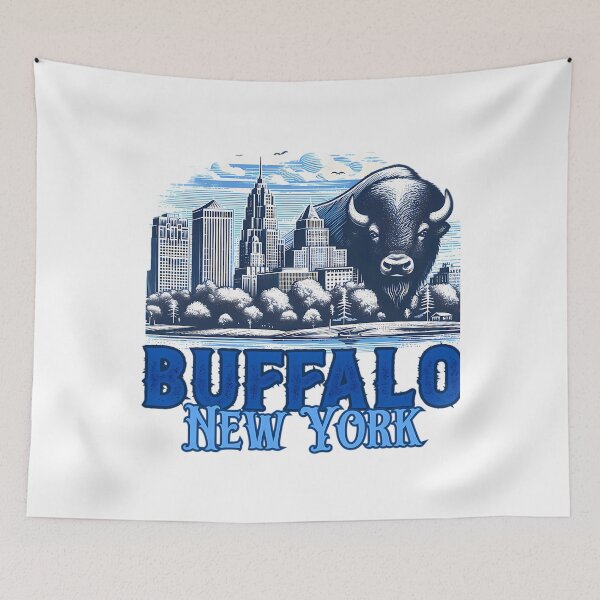 Item preview, Giant Buffalo Head Rising Behind The Buffalo designed and sold by Babyheaven.
