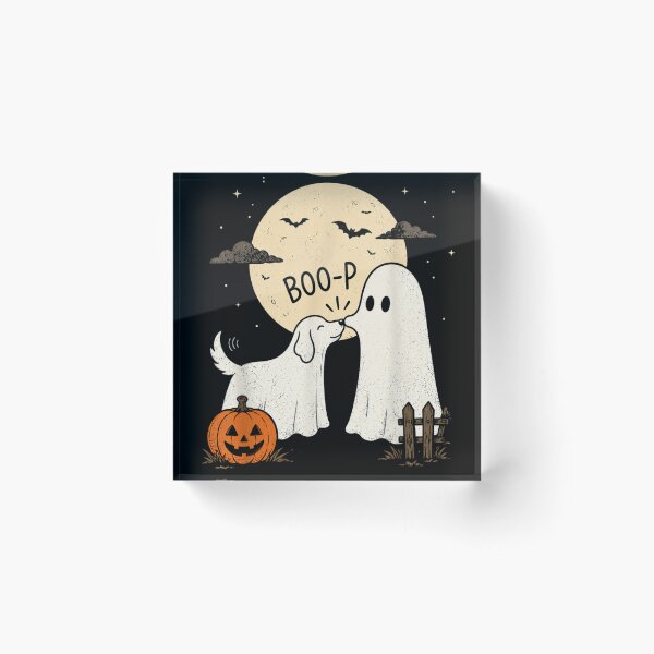 Item preview, Boo Boo-p Dog Ghost Halloween designed and sold by Crookedorbit ⭐⭐⭐⭐⭐ .