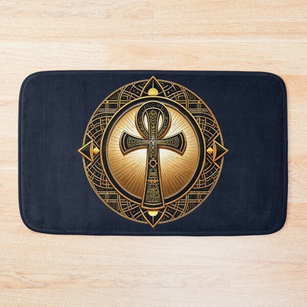 Item preview, Ancient Egyptian Ankh Symbol with Intricate Geometric Design - African Spirituality Art designed and sold by 'VARI'.