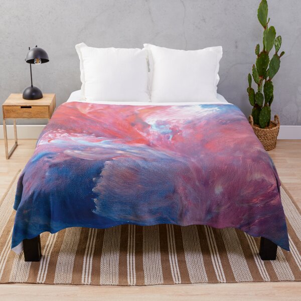 Item preview, Abstract work withs shape of a leaf in pink, blue and white designed and sold by Photopat.