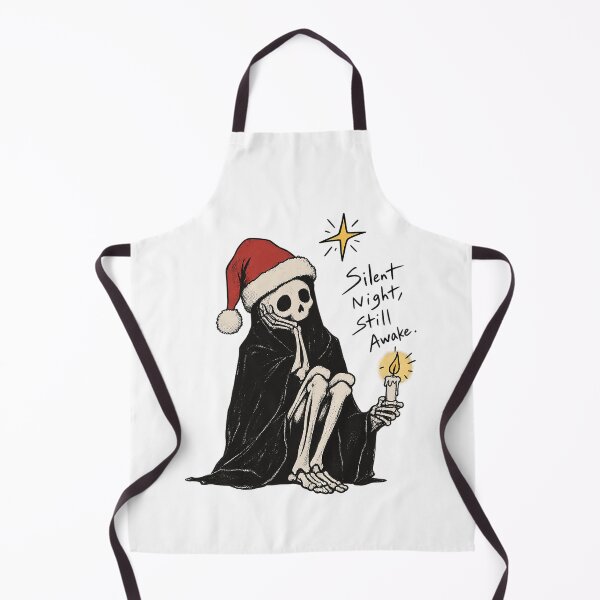 Item preview, Silent Night Still Awake Santa Hat Skeleton Gothic Christmas Art designed and sold by zzz888.
