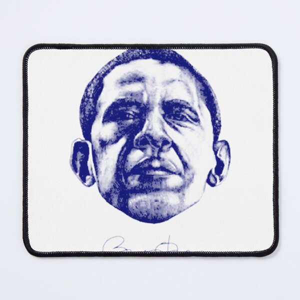 Item preview, Barack Obama Portrait in Dark Blue Artistic Design designed and sold by Barbara Souza.