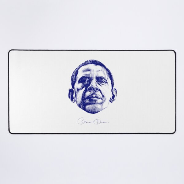 Item preview, Barack Obama Portrait in Dark Blue Artistic Design designed and sold by Barbara Souza.