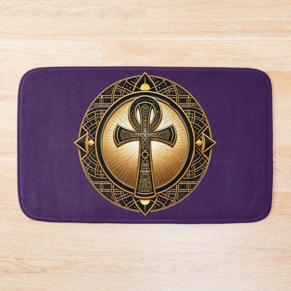 Item preview, Ancient Egyptian Ankh Symbol with Intricate Geometric Design - African Spirituality Art designed and sold by 'VARI'.