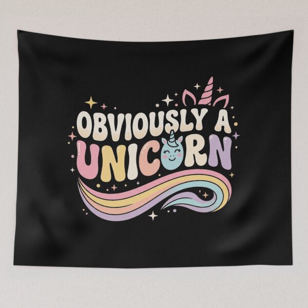 Item preview, Obviously A Unicorn Groovy Retro Pastel Design T-Shirt – Cute Unicorn Lover Gift, Magical Rainbow Graphic designed and sold by Trendably.