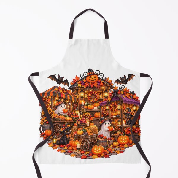 Item preview, Enchanted Pumpkin Square – Gothic Autumn Village designed and sold by Clothes With Smiling Animals Walt Gral.