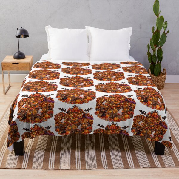 Item preview, Enchanted Pumpkin Square – Gothic Autumn Village designed and sold by Clothes With Smiling Animals Walt Gral.