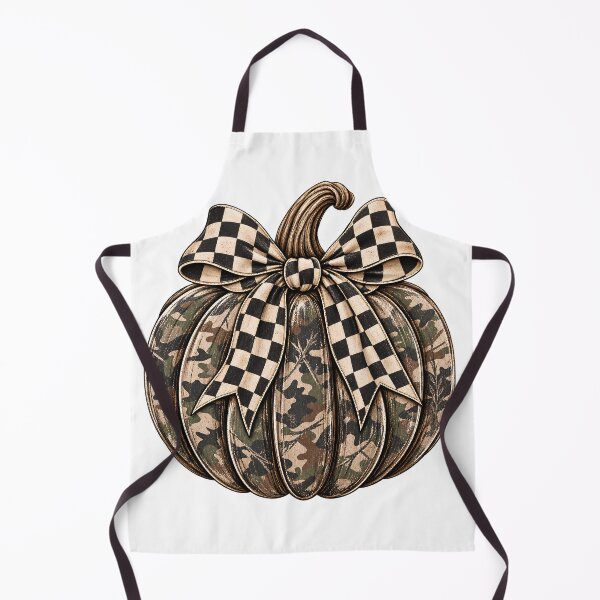 Item preview, Camo Pumpkin with Checkered Bow | Rustic Fall Hunting Autumn Design designed and sold by Uniquememorable.