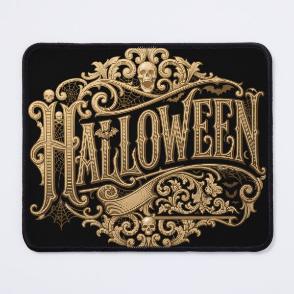 Item preview, Gold Halloween Victorian Ornate Engraving designed and sold by DarkOriginArts.