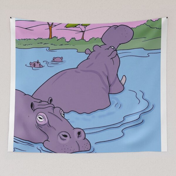 Item preview, Hippos on Holiday designed and sold by Harold122Jade.