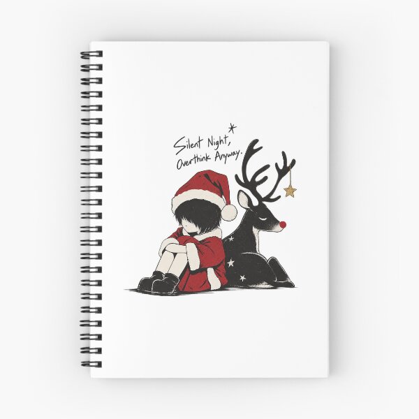 Item preview, Silent Night Overthink Anyway Cute Holiday Reindeer designed and sold by zzz888.