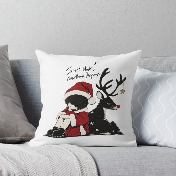 Item preview, Silent Night Overthink Anyway Cute Holiday Reindeer designed and sold by zzz888.