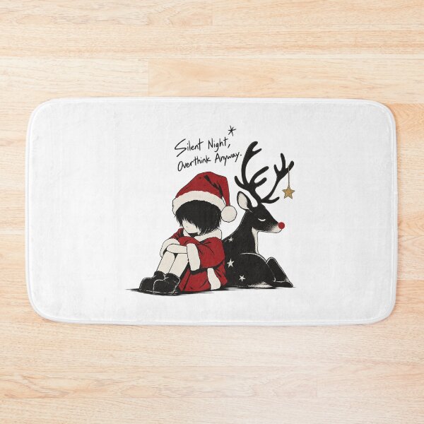 Item preview, Silent Night Overthink Anyway Cute Holiday Reindeer designed and sold by zzz888.