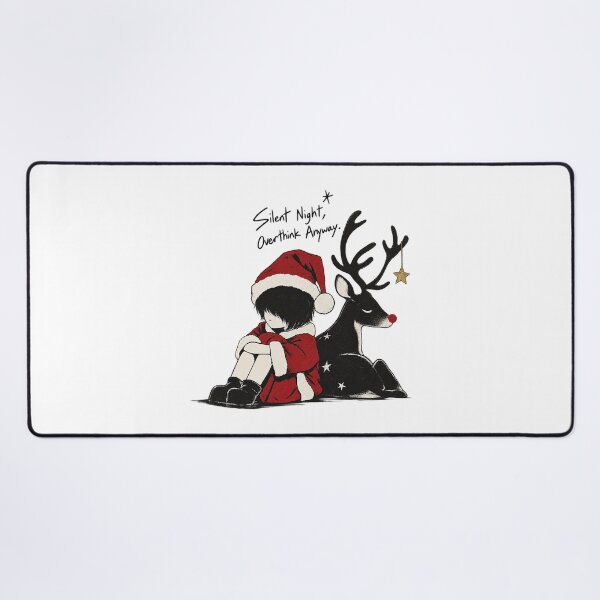 Item preview, Silent Night Overthink Anyway Cute Holiday Reindeer designed and sold by zzz888.