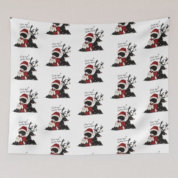 Item preview, Silent Night Overthink Anyway Cute Holiday Reindeer designed and sold by zzz888.