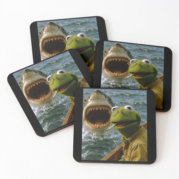 Item preview, Kermit The Frog Smoking Cigarette With Shark Funny designed and sold by CamilleNorris.