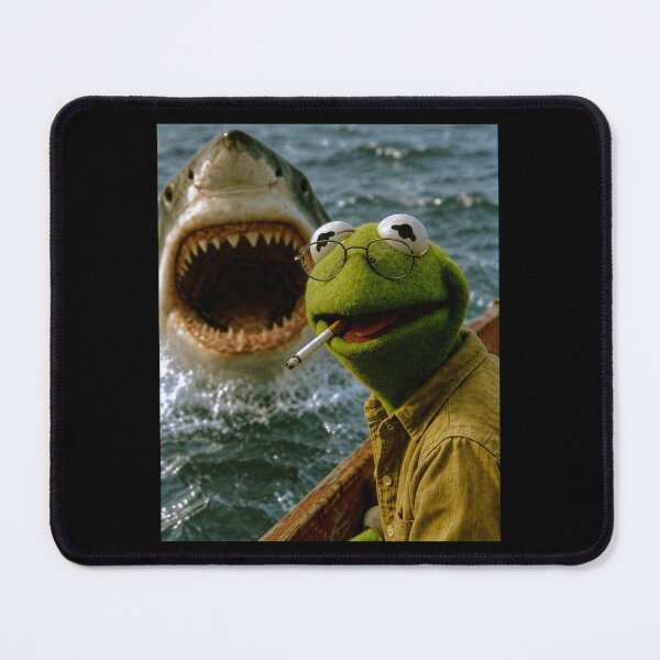 Item preview, Kermit The Frog Smoking Cigarette With Shark Funny designed and sold by CamilleNorris.