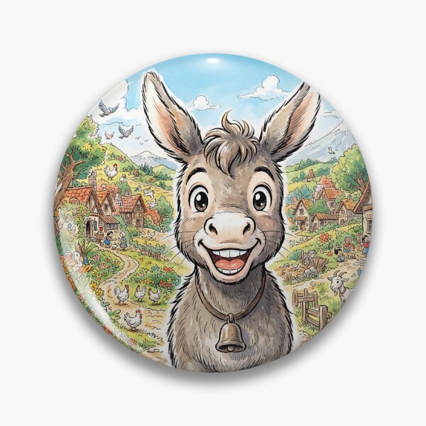 Item preview, Smiling Donkey Anime Style designed and sold by Home Decor Art.