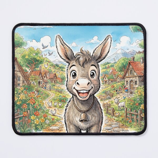 Item preview, Smiling Donkey Anime Style designed and sold by Home Decor Art.