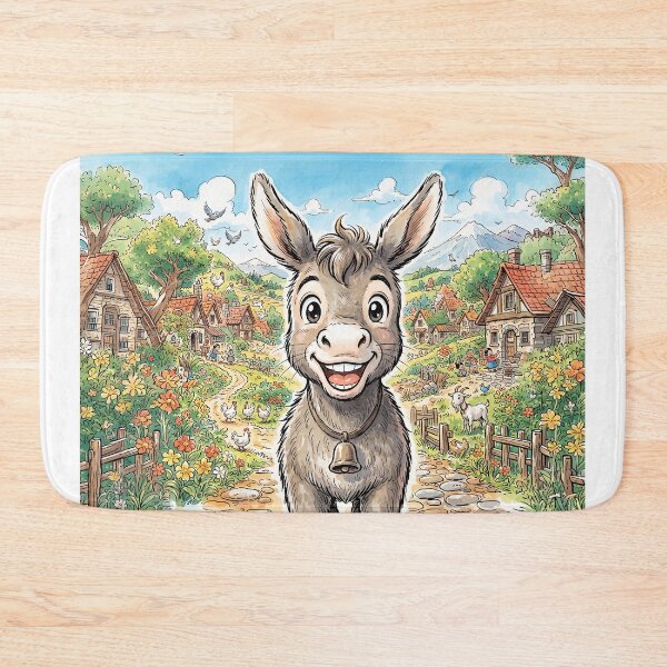 Item preview, Smiling Donkey Anime Style designed and sold by Home Decor Art.