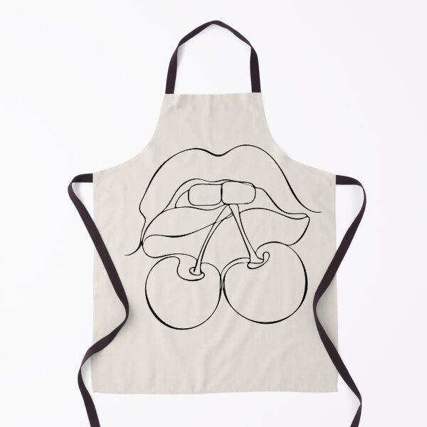 Item preview, Cherry Lips Line Drawing - Minimalist One Line Art designed and sold by FemmePod.