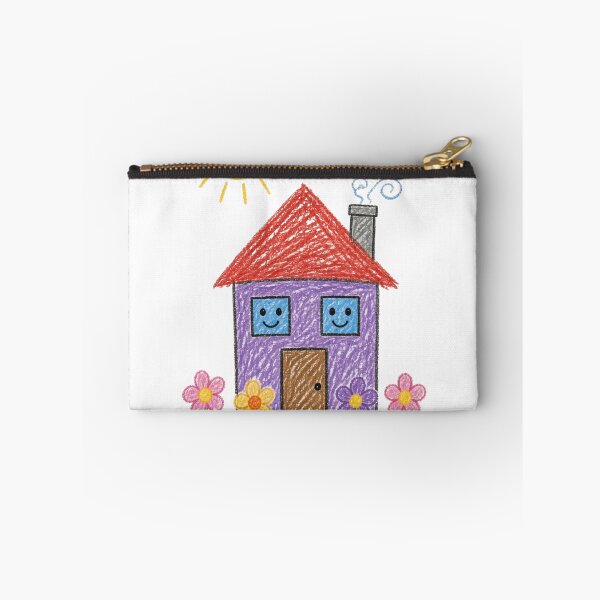 Item preview, Cute Crayon House Sunshine And Happy Cloud designed and sold by Pawfect Vibes Hub.