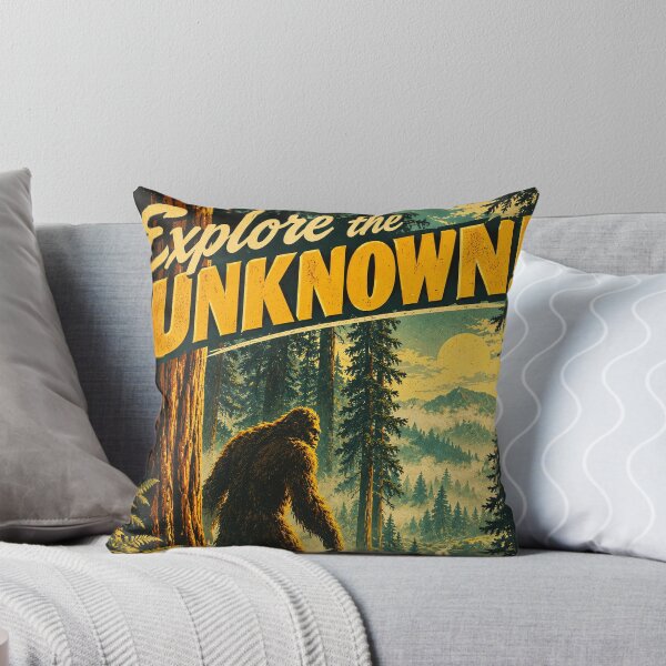 Item preview, Spooky Sasquatch Travel Poster designed and sold by Fictional Ink Society.
