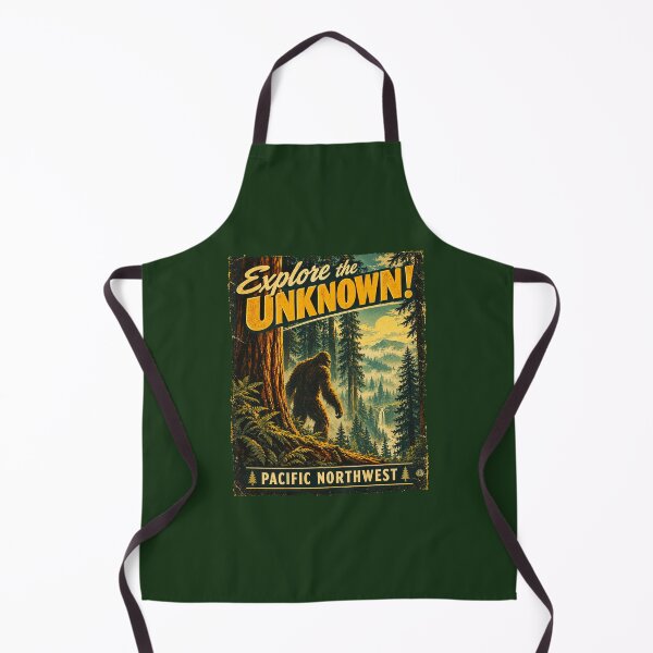Item preview, Spooky Sasquatch Travel Poster designed and sold by Fictional Ink Society.