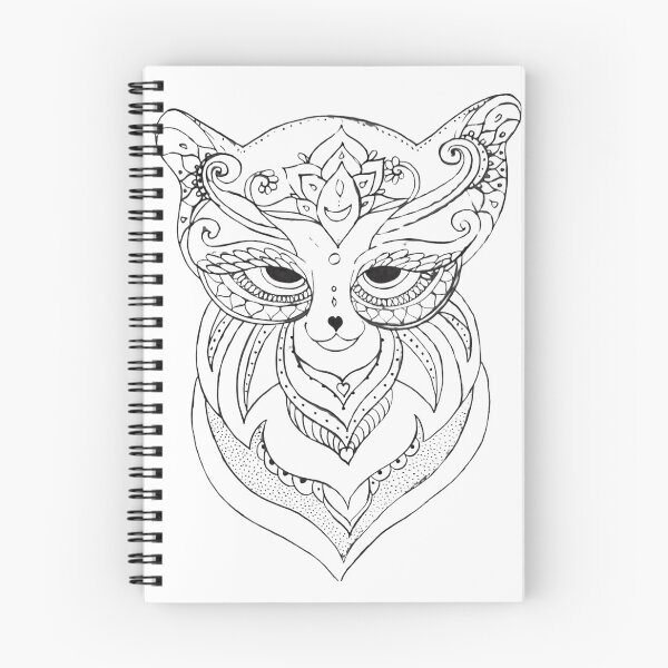 Item preview, Mystical Mandala Cat Tribal Line Art designed and sold by Alaakadry800.