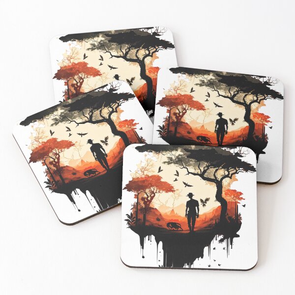 Item preview, African Safari Sunset Silhouette Wall Art – Wildlife Adventure Nature T-Shirt & Gift designed and sold by Kruti Collection.