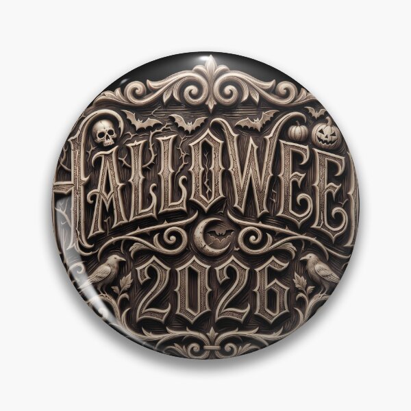 Item preview, Halloween 2026 Carved Wood Emblem designed and sold by DarkOriginArts.