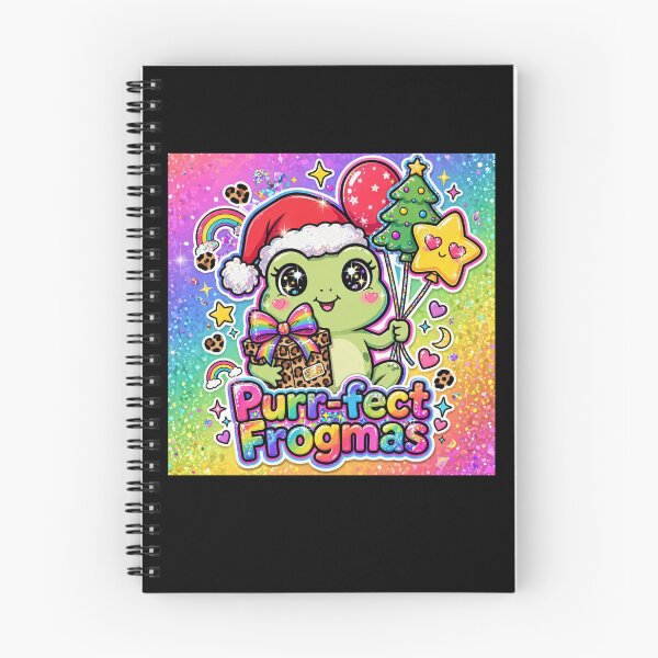 Item preview, Lisa Frank Christmas Frog Purrfect Frogmas Neon 90s Retro designed and sold by HealingEraInk.