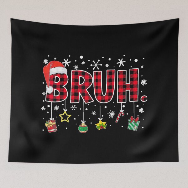 Item preview, Bruh Funny Christmas Red Plaid Teens Boys Kids Xmas Pajamas  designed and sold by MiteKangerin.