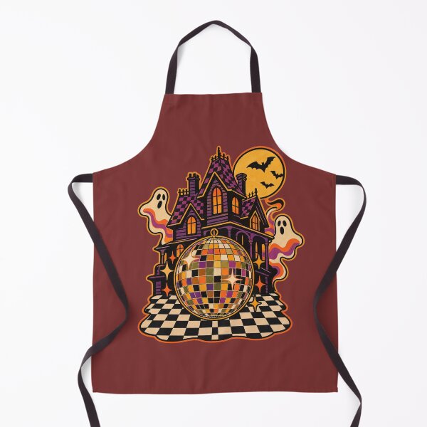 Item preview, Retro 1970s Disco Ball Haunted House Art – Groovy Halloween Print designed and sold by MagicMakerPh.