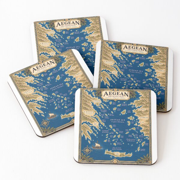 Item preview, Aegean Archipelago Map — Vintage Mediterranean Cartography designed and sold by Larkfound Studio.