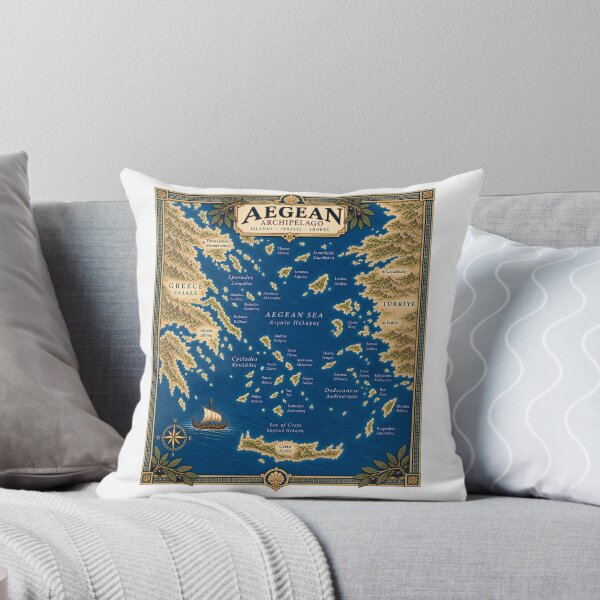 Item preview, Aegean Archipelago Map — Vintage Mediterranean Cartography designed and sold by Larkfound Studio.