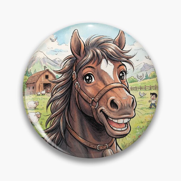 Item preview, Smiling Horse Anime Style designed and sold by Home Decor Art.