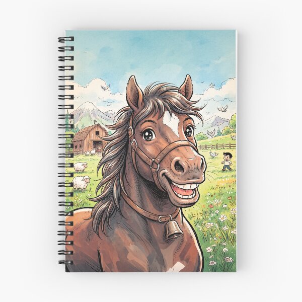 Item preview, Smiling Horse Anime Style designed and sold by Home Decor Art.