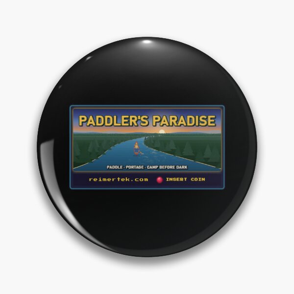 Item preview, Paddlers Paradise Pixel Art Canoe Trip Retro Arcade Graphic designed and sold by Reimertek.