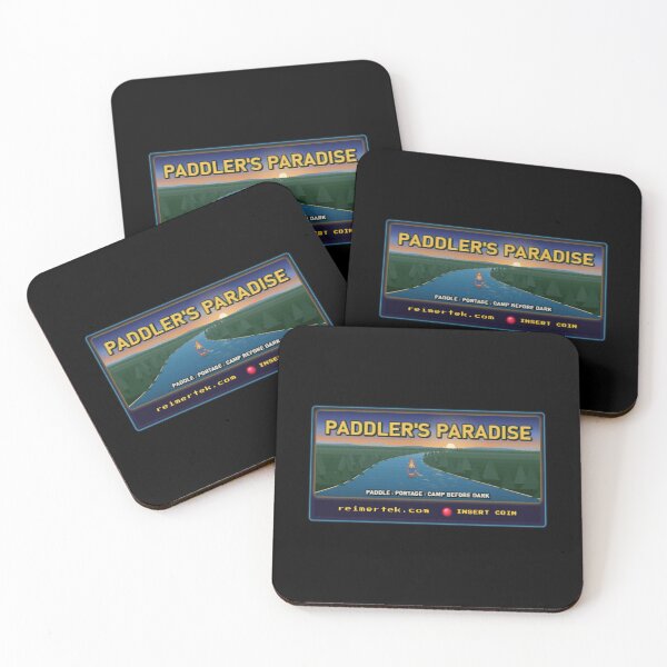 Artikelvorschau, Paddlers Paradise Pixel Art Canoe Trip Retro Arcade Graphic entworfen und verkauft von Reimertek.
