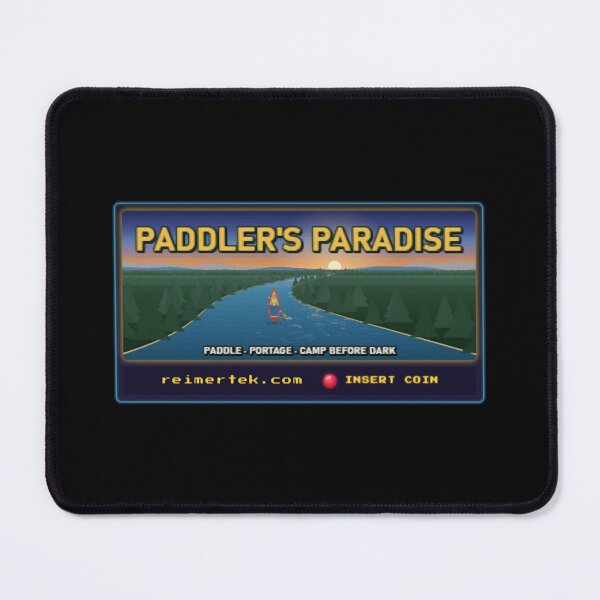 Item preview, Paddlers Paradise Pixel Art Canoe Trip Retro Arcade Graphic designed and sold by Reimertek.