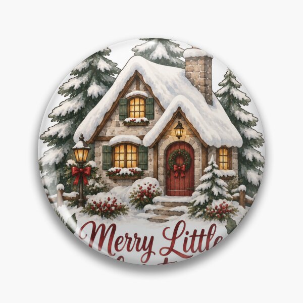 Item preview, Merry Little Christmas Cozy Cottage Winter Art designed and sold by DreamelleStudio.