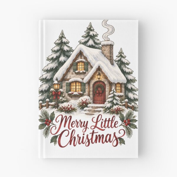 Item preview, Merry Little Christmas Cozy Cottage Winter Art designed and sold by DreamelleStudio.