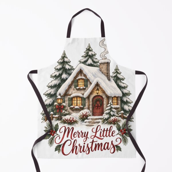 Item preview, Merry Little Christmas Cozy Cottage Winter Art designed and sold by DreamelleStudio.