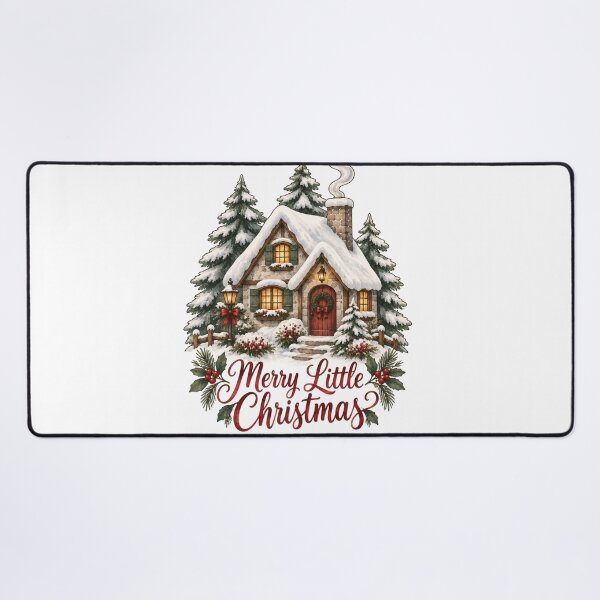 Item preview, Merry Little Christmas Cozy Cottage Winter Art designed and sold by DreamelleStudio.
