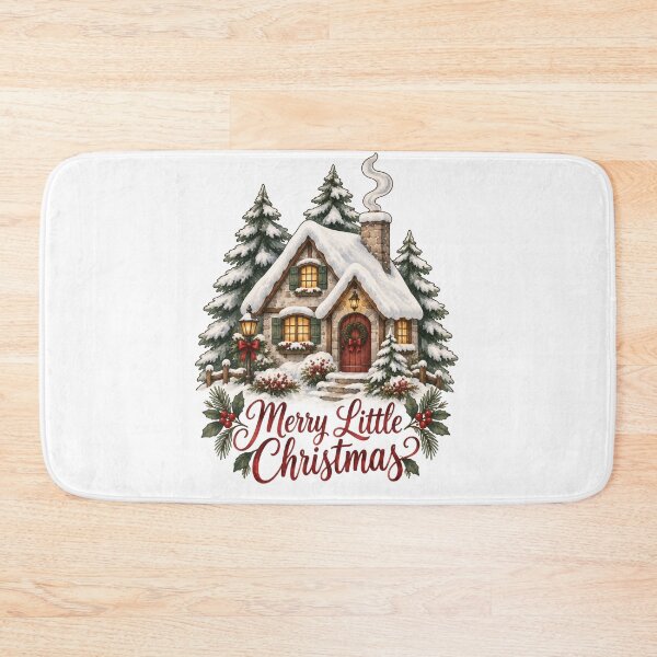 Item preview, Merry Little Christmas Cozy Cottage Winter Art designed and sold by DreamelleStudio.