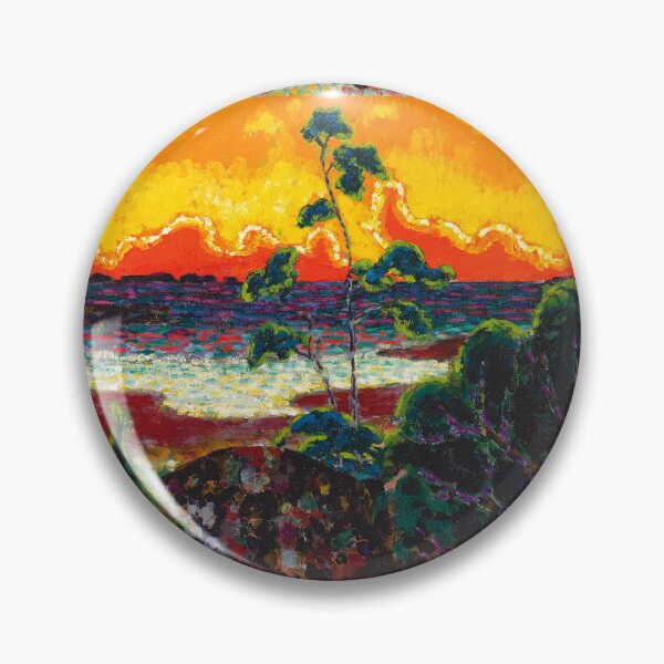 Item preview, Seaside sunset landscape with a Red Cloud painting print by Konrad Magi designed and sold by Jéanpaul  Ferro.