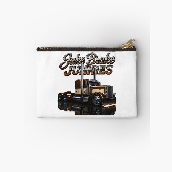 Item preview, Jake Brake Junkies Peterbilt Truck Stretched Design for Trucking Enthusiasts designed and sold by Dark  Horse.
