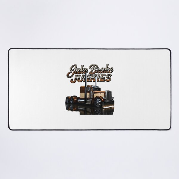 Item preview, Jake Brake Junkies Peterbilt Truck Stretched Design for Trucking Enthusiasts designed and sold by Dark Horse.