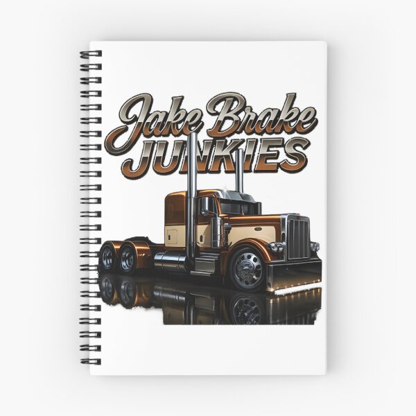 Item preview, Jake Brake Junkies Peterbilt Truck Stretched Design for Trucking Enthusiasts designed and sold by Dark  Horse.